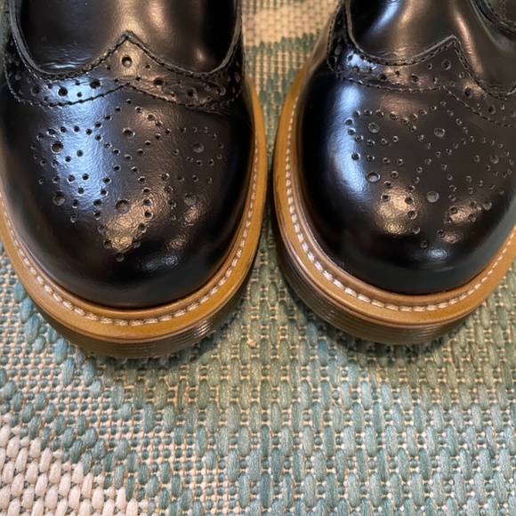 Bronx Black Doc-Like Zip Up Wing Tip Boots Size 38 - Picture 11 of 11